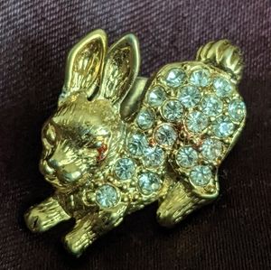 ❤️ Blingy Bunny Rabbit Pin Brooch
